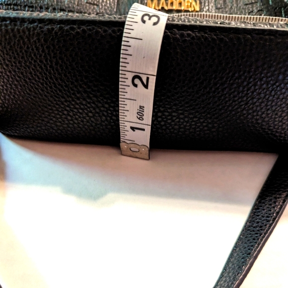 Steve Madden Embossed Black Multi Letters Crossbody Purse - Picture 11 of 13